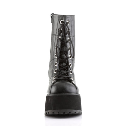 DemoniaCult Stivali da donna RANGER-301 pelle vegana BLK