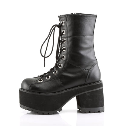 DemoniaCult Stivali da donna RANGER-301 pelle vegana BLK