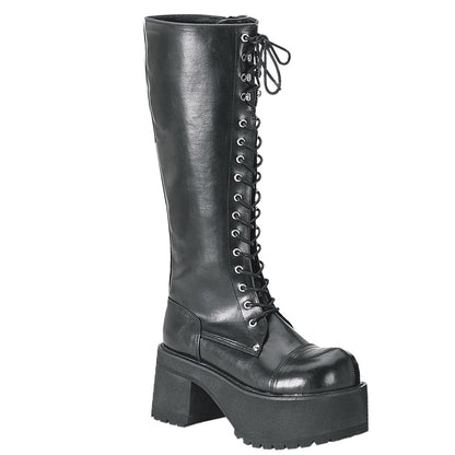 DemoniaCult Stivali da uomo RANGER-302 pelle vegana BLK