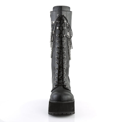 DemoniaCult Stivali da uomo RANGER-303 BLK Fuce in pelle