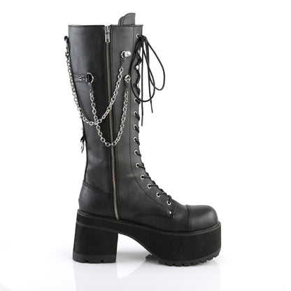 DemoniaCult Stivali da uomo RANGER-303 BLK Fuce in pelle