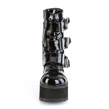 DemoniaCult Stivali alla caviglia femminile RANGER-308 brevetto BLK