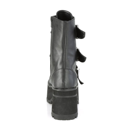 DemoniaCult Stivali alla caviglia femminile RANGER-308 pelle vegana BLK