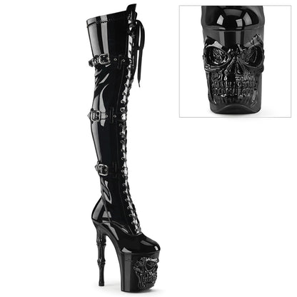 Pleaser  Stivali RAPTURE-3028 blk str. Pat/blk