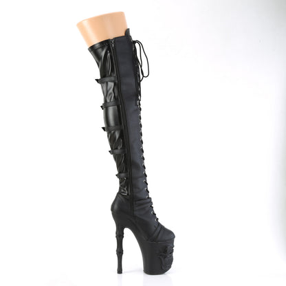 Pleaser  Stivali RAPTURE-3045 blk fux fux str.fux in pelle/blk opape