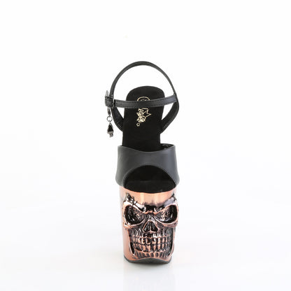 Pleaser  Sandali RAPTURE-809-LT BLK Fux in pelle/rame rame satinato