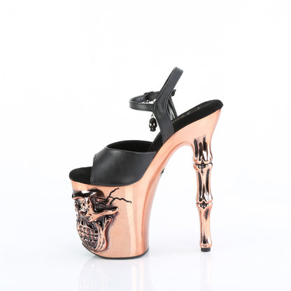 Pleaser  Sandali RAPTURE-809-LT BLK Fux in pelle/rame rame satinato