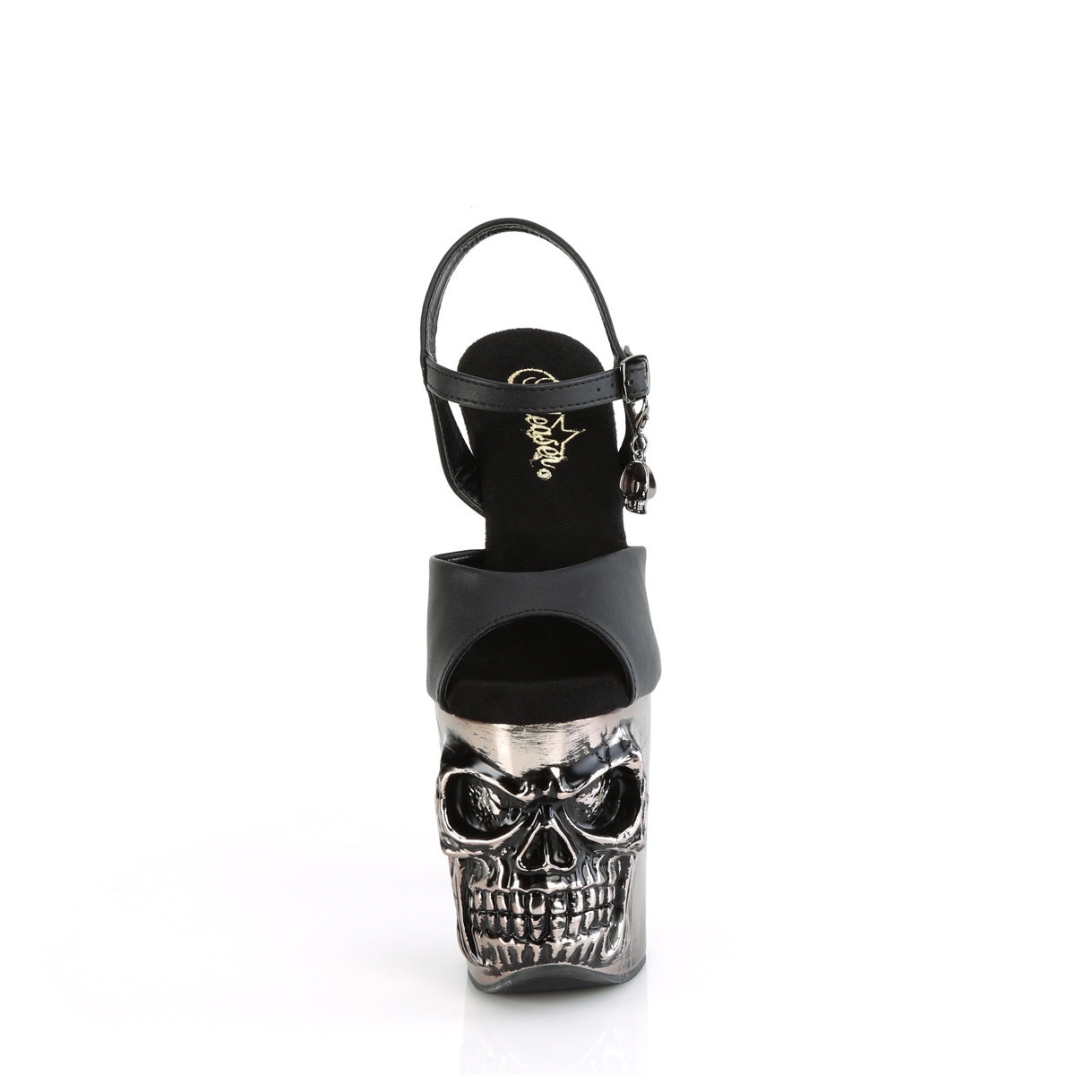Pleaser  Sandali RAPTURE-809-LT BLK FAUX PELLE/PEWTER CHROME SATILE