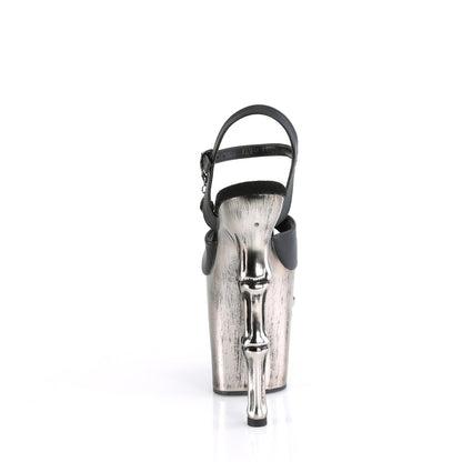 Pleaser  Sandali RAPTURE-809-LT BLK FAUX PELLE/PEWTER CHROME SATILE