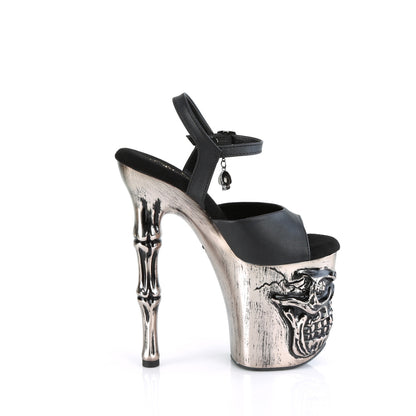 Pleaser  Sandali RAPTURE-809-LT BLK FAUX PELLE/PEWTER CHROME SATILE