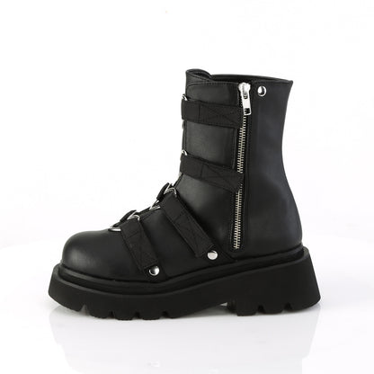 DemoniaCult  Ankle Boots RENEGADE-50 Blk Vegan Leather-Nylon