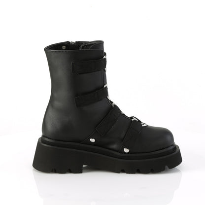 DemoniaCult  Ankle Boots RENEGADE-50 Blk Vegan Leather-Nylon