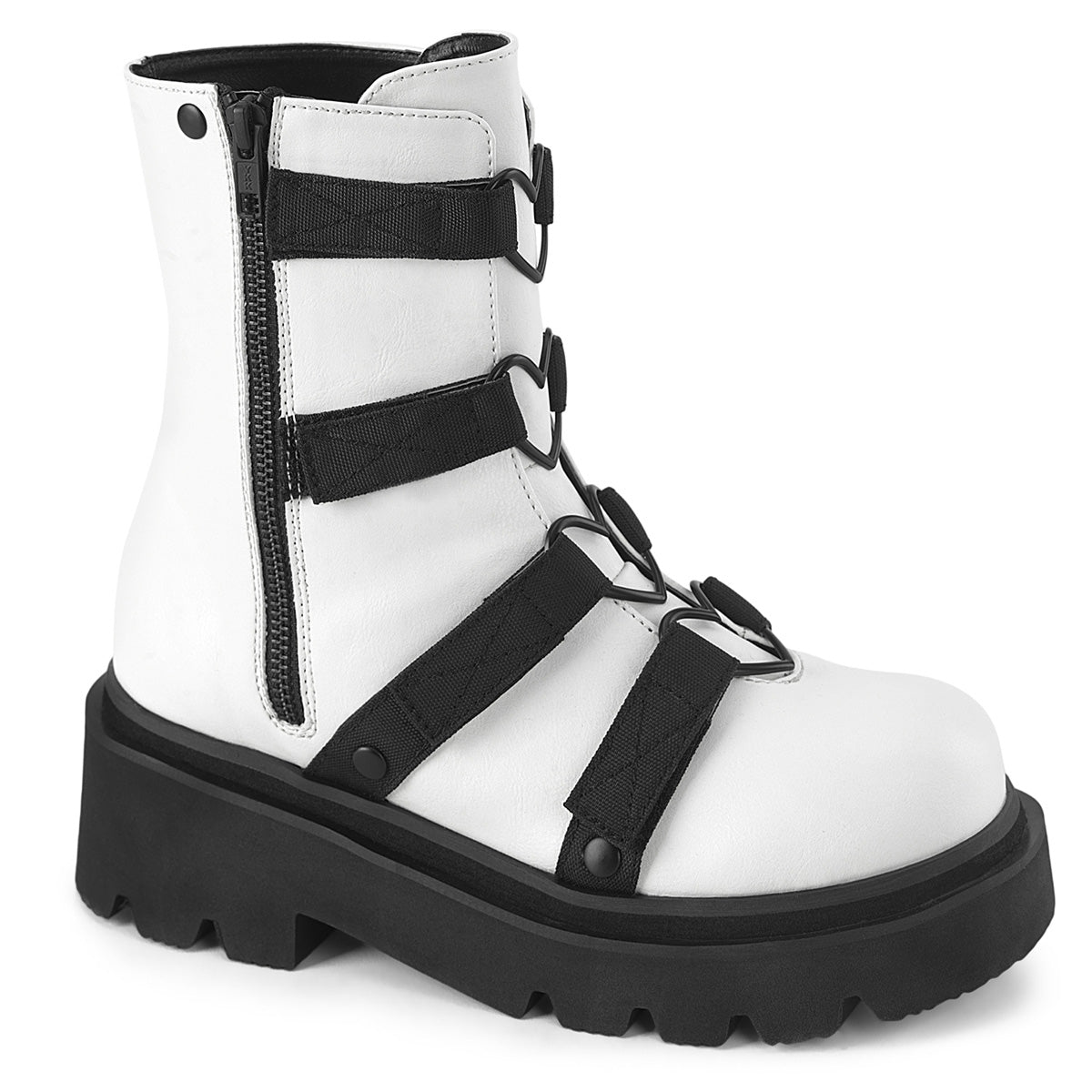 DemoniaCult   RENEGADE-50 Wht vegan in pelle-nylon