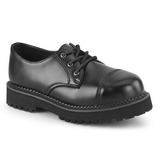 DemoniaCult Stivali da uomo RIOT-03 pelle BLK
