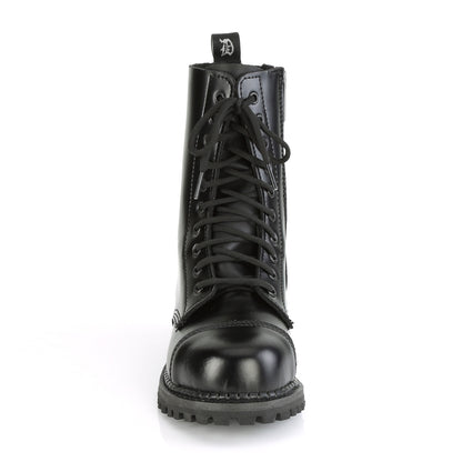 DemoniaCult Stivali da uomo RIOT-10 pelle BLK