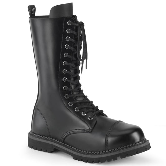 DemoniaCult Stivali da uomo RIOT-14 pelle BLK