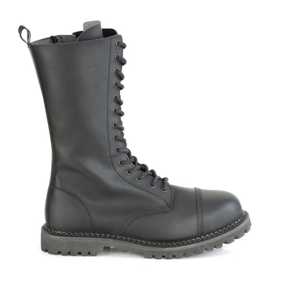 DemoniaCult Stivali da uomo RIOT-14 pelle vegana BLK