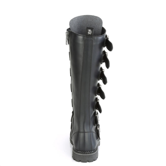 DemoniaCult Mens Boots RIOT-21MP Blk Vegan Leather