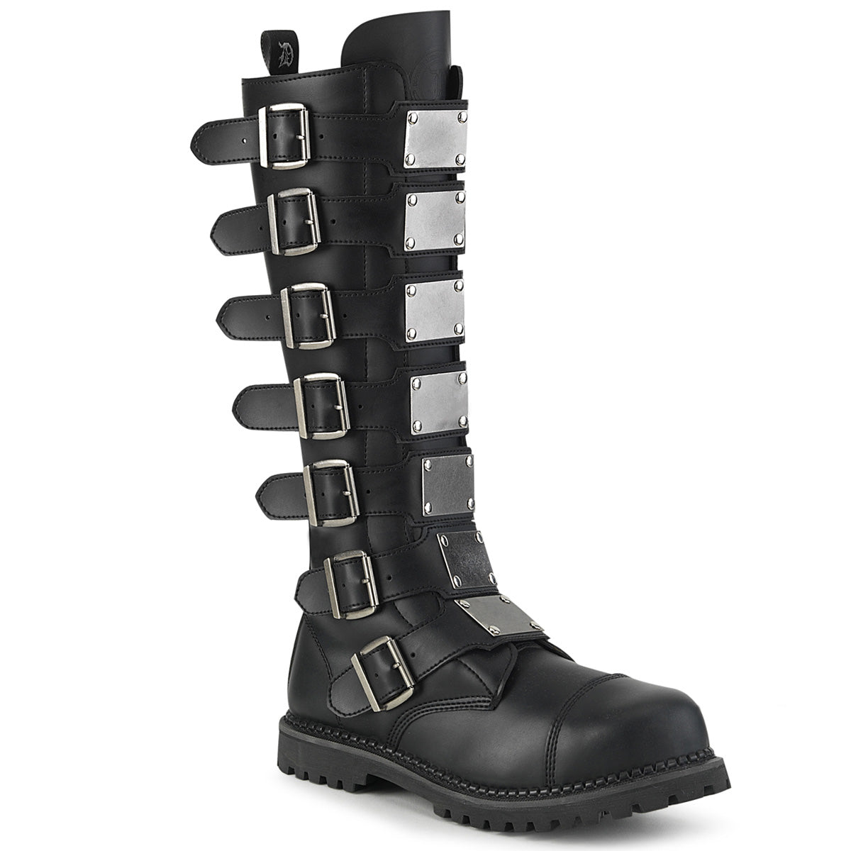 DemoniaCult Mens Boots RIOT-21MP Blk Vegan Leather