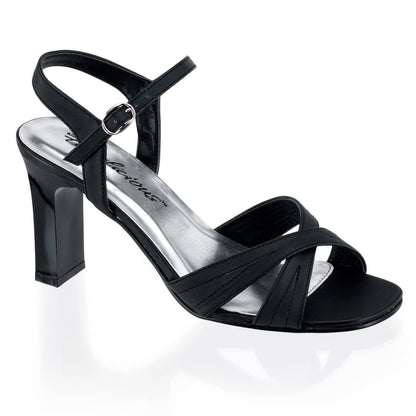Fabulicious Sandali da donna ROMANCE-313 BLK SATIN PU