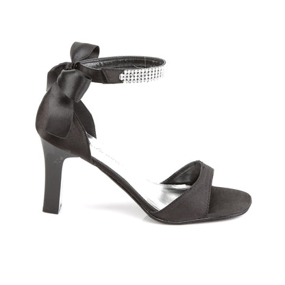 Pleaser Pink Label Pompe da donna ROMANCE-372 Blk satin.