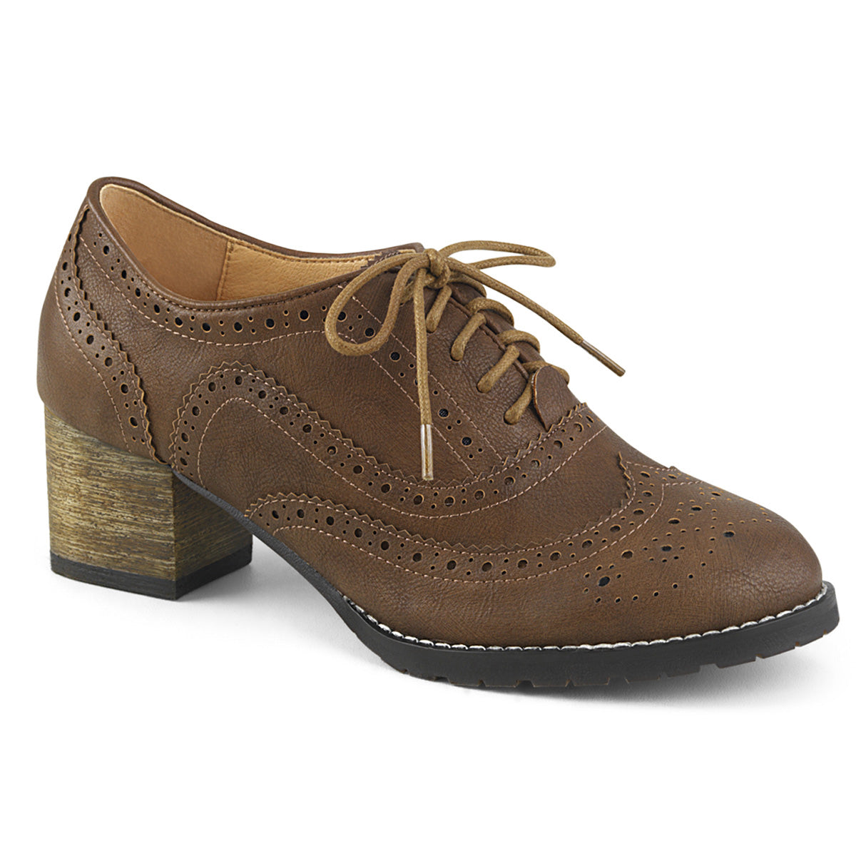 Pin Up Couture Pompe da donna RUSSELL-34 in ecopelle marrone