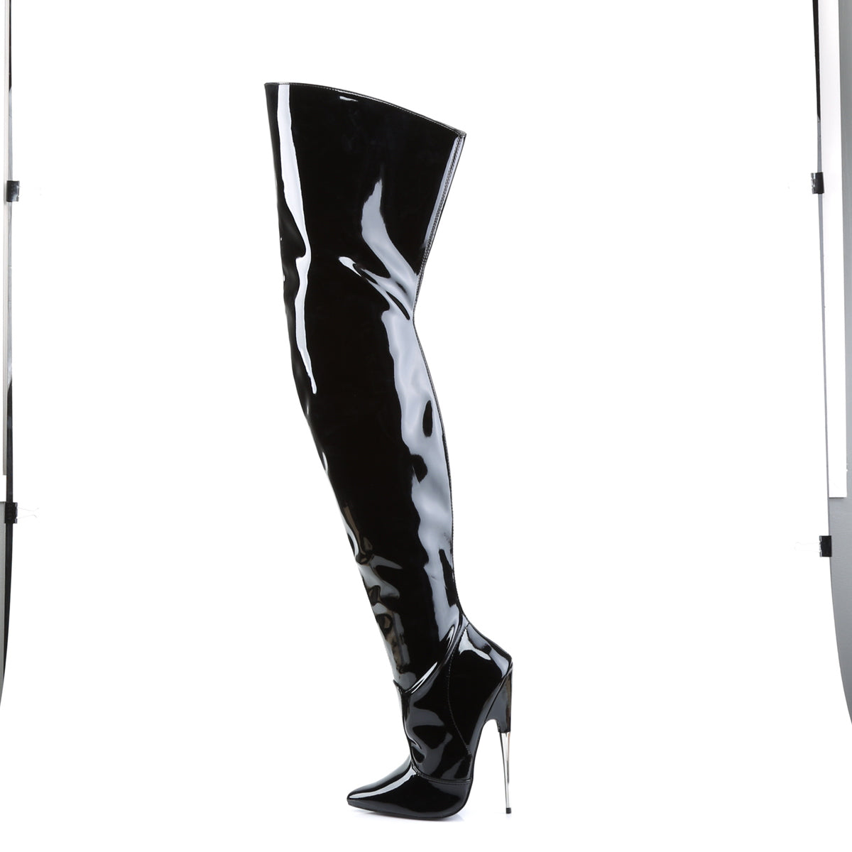 Devious Womens Boots SCREAM-3010 Blk Pat