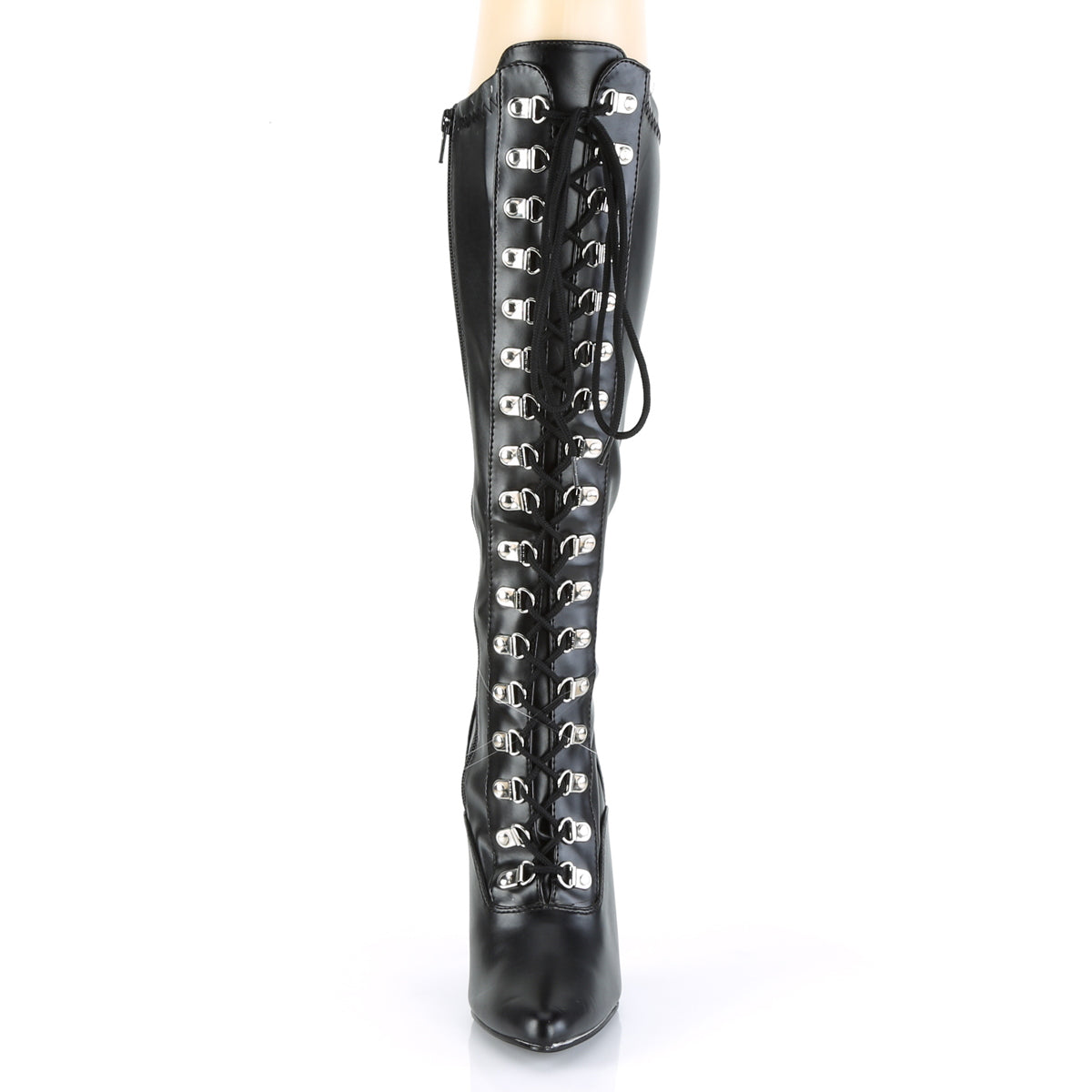 Pleaser Stivali da donna SEDUCE-2024 BLK STR STRAX PELLE