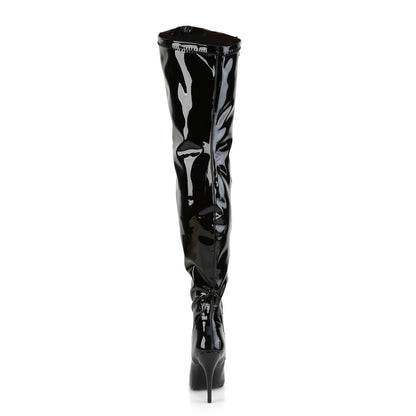Pleaser Pink Label Womens Boots SEDUCE-3000WC Blk Str. Pat