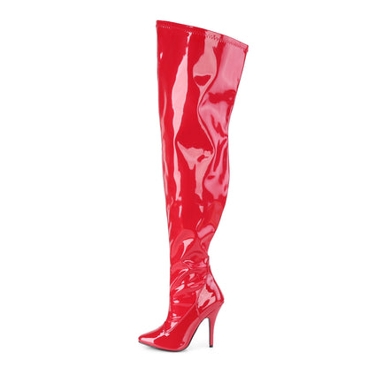 Pleaser Pink Label Womens Boots SEDUCE-3000WC Red Str. Pat