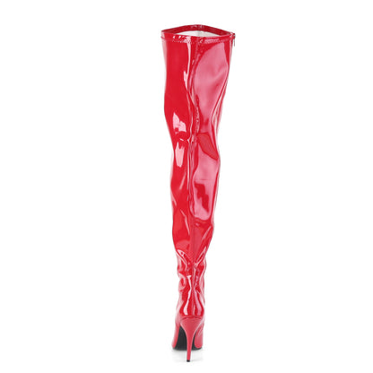 Pleaser Pink Label Womens Boots SEDUCE-3000WC Red Str. Pat