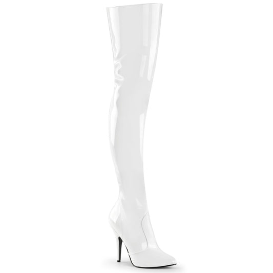 Pleaser Stivali da donna SEDUCE-3010 wht pat.