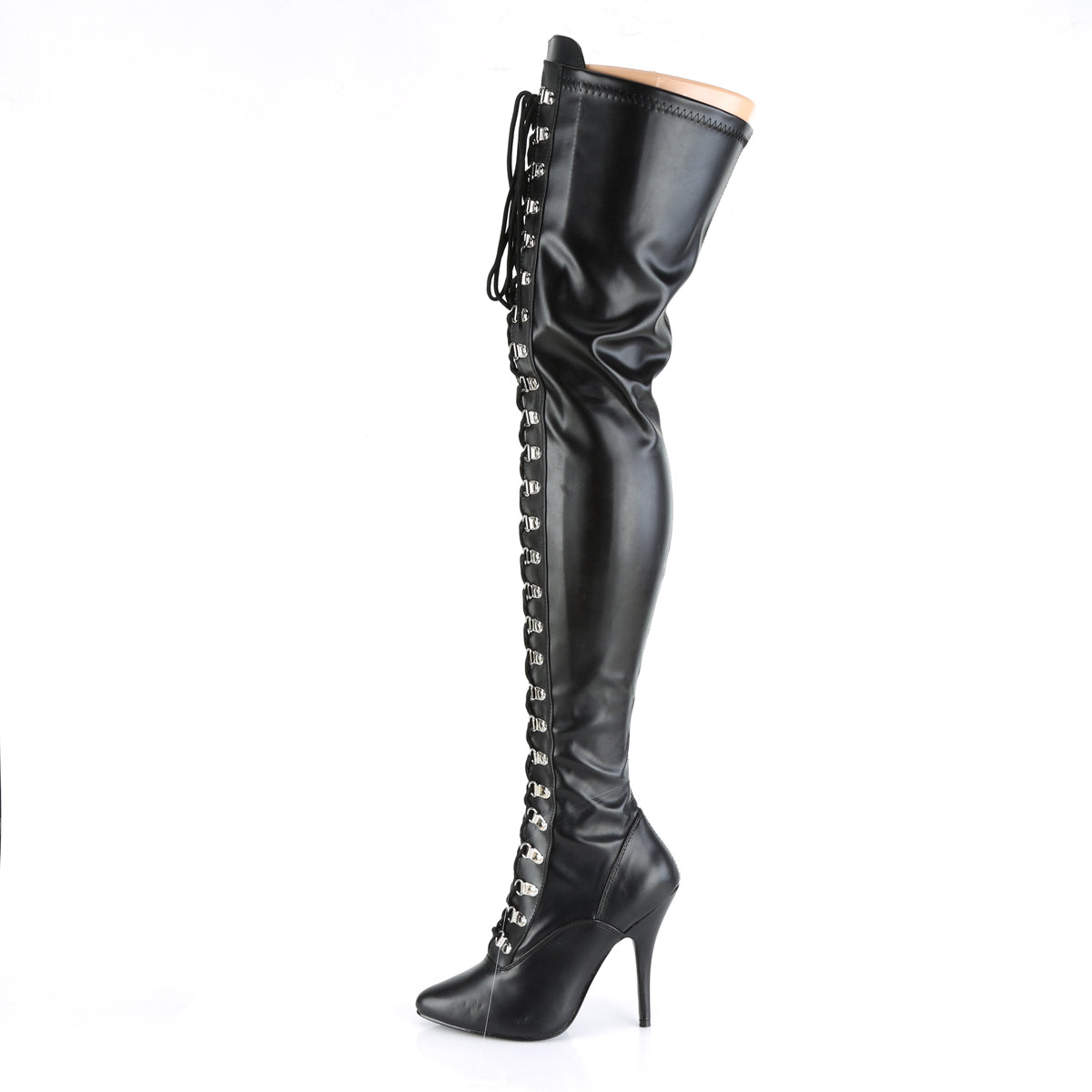 Pleaser Stivali da donna SEDUCE-3024 BLK STR FAUX PELLE