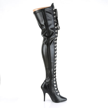 Pleaser Stivali da donna SEDUCE-3024 BLK STR FAUX PELLE