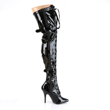 Pleaser Stivali da donna SEDUCE-3028 Blk Str Pat