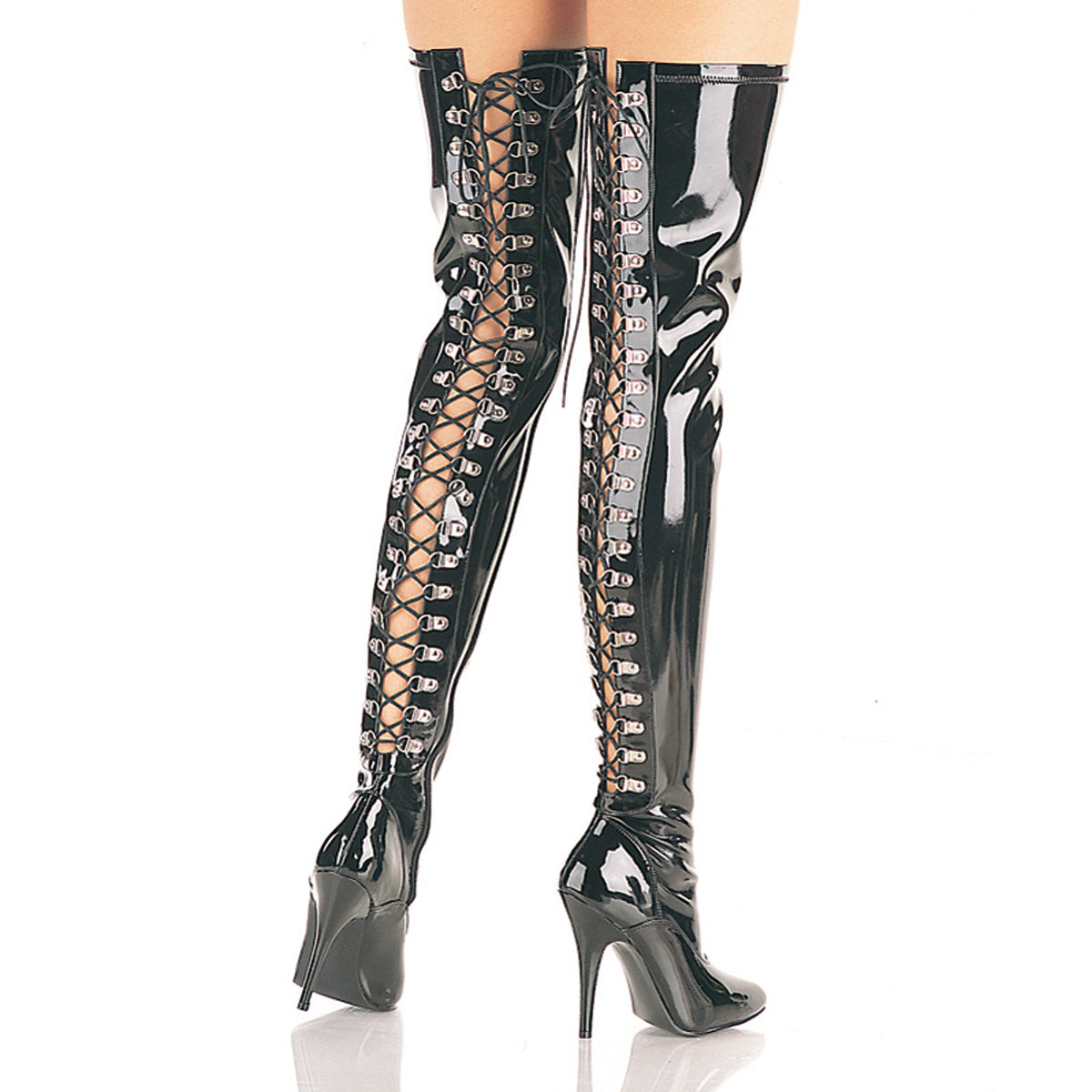 Pleaser Stivali da donna SEDUCE-3063 Blk Str Pat