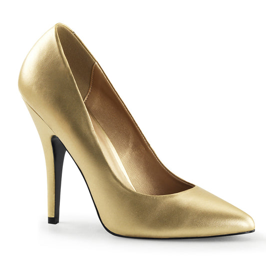 Pleaser Pompe da donna SEDUCE-420 cuoio dell'oro ecopelle
