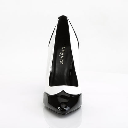 Pleaser Womens Pumps SEDUCE-425 Blk-Wht Pat