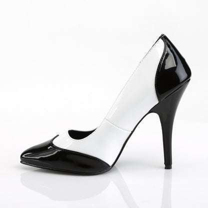 Pleaser Womens Pumps SEDUCE-425 Blk-Wht Pat