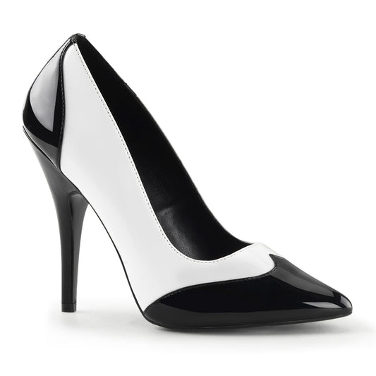 Pleaser Pompe da donna SEDUCE-425 BLK-WHT Pat