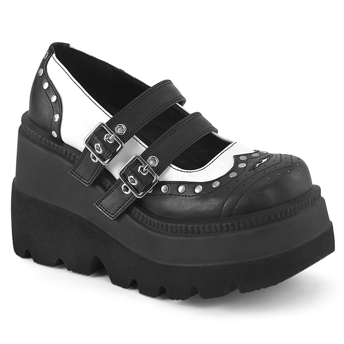 DemoniaCult   SHAKER-27 blk-wht in pelle vegana