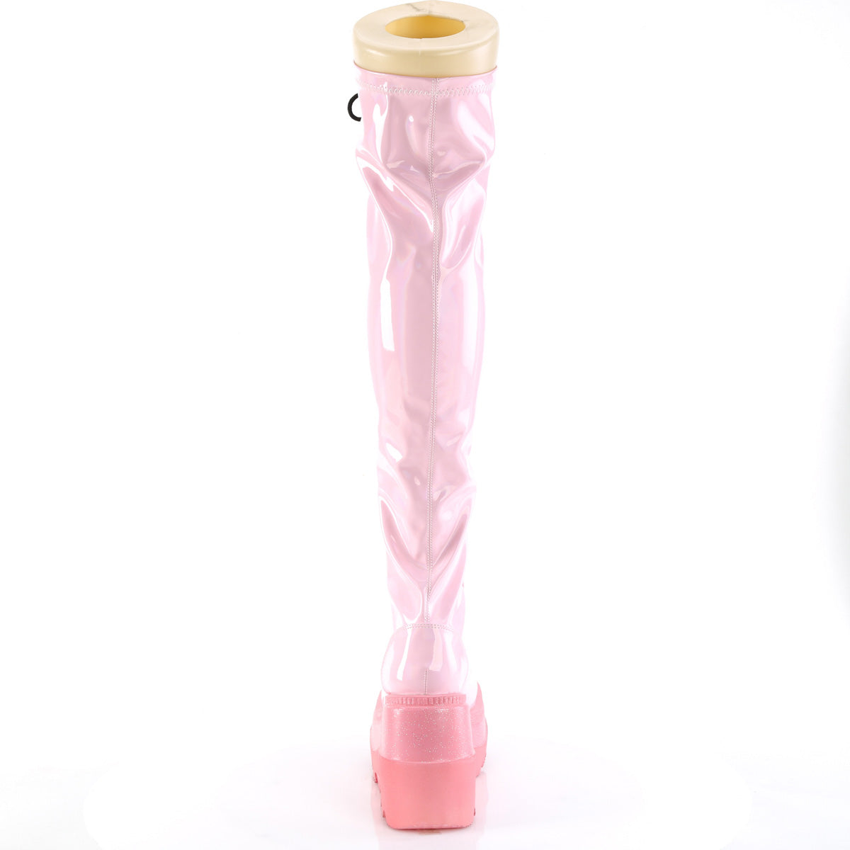 DemoniaCult  Stivali SHAKER-374-1 B. Brevetto tratto ologramma rosa