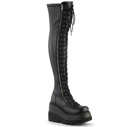 DemoniaCult  Stivali SHAKER-374 blk str. Pelle vegan