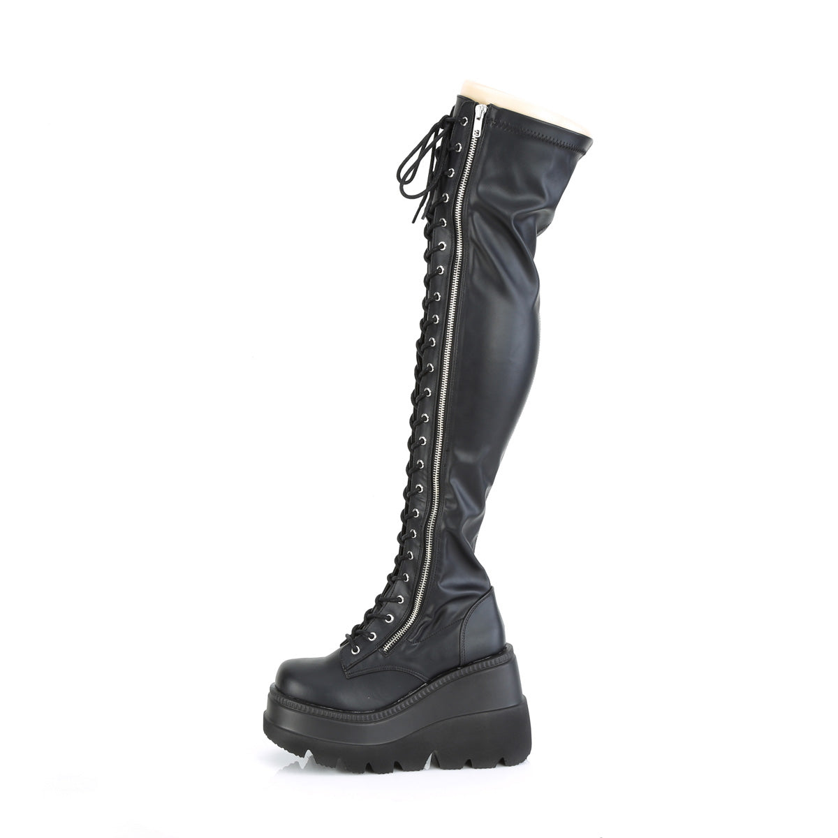 DemoniaCult  Stivali SHAKER-374 blk str. Pelle vegan