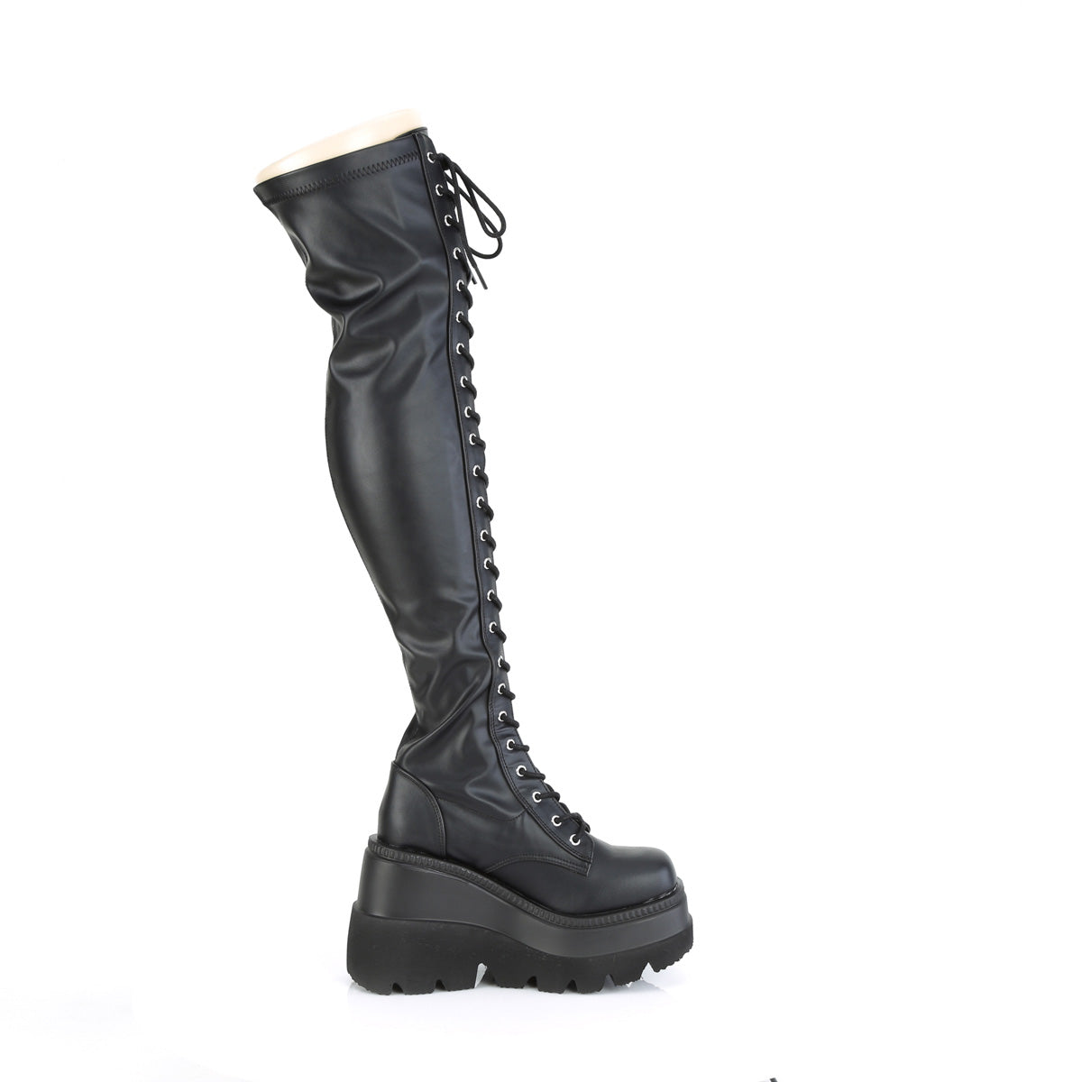 DemoniaCult  Stivali SHAKER-374 blk str. Pelle vegan