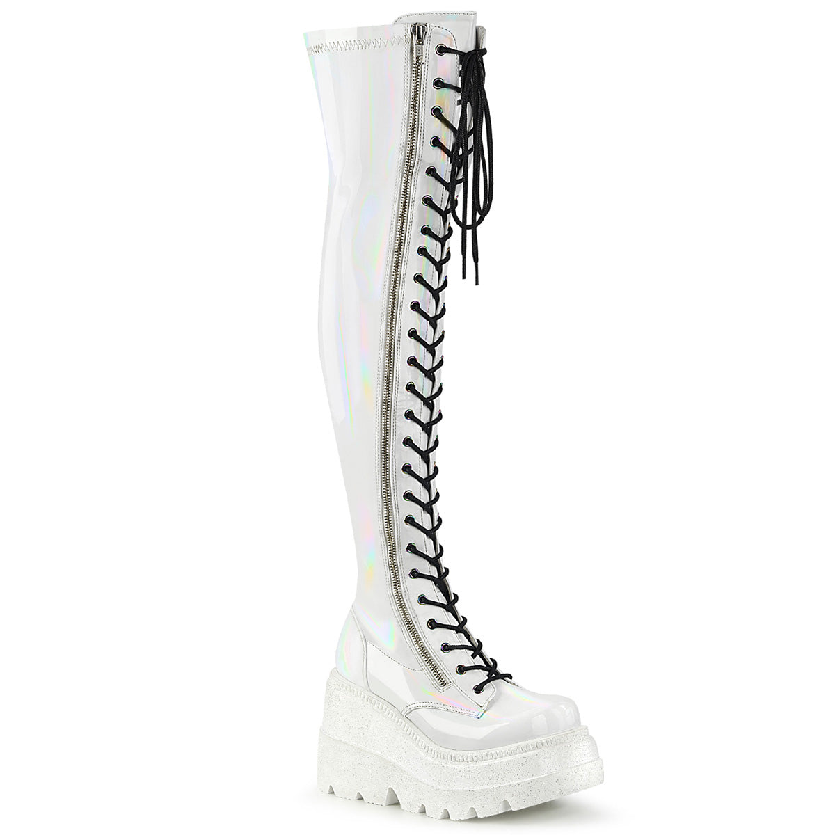DemoniaCult Stivali da donna SHAKER-374 brevetto per elogrammi wht ologramma