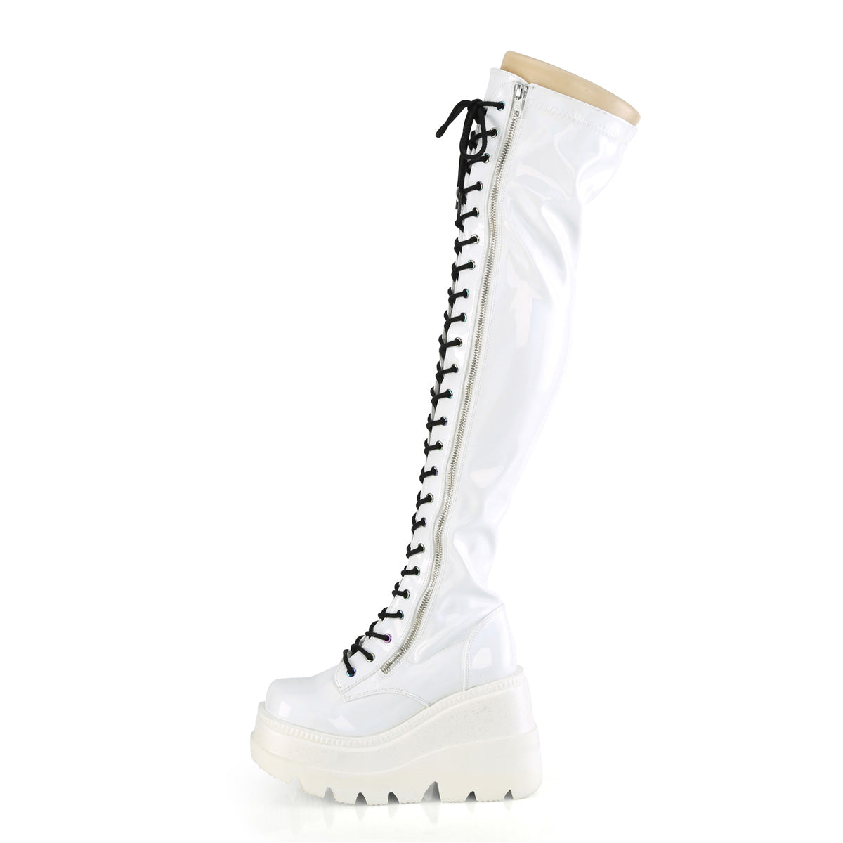 DemoniaCult Stivali da donna SHAKER-374 brevetto per elogrammi wht ologramma