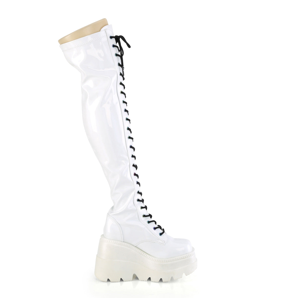DemoniaCult Stivali da donna SHAKER-374 brevetto per elogrammi wht ologramma