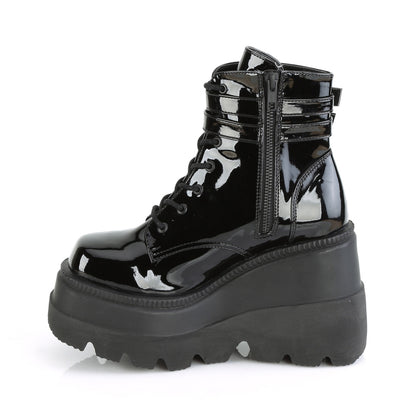 DemoniaCult Womens Ankle Boots SHAKER-52 Blk Patent
