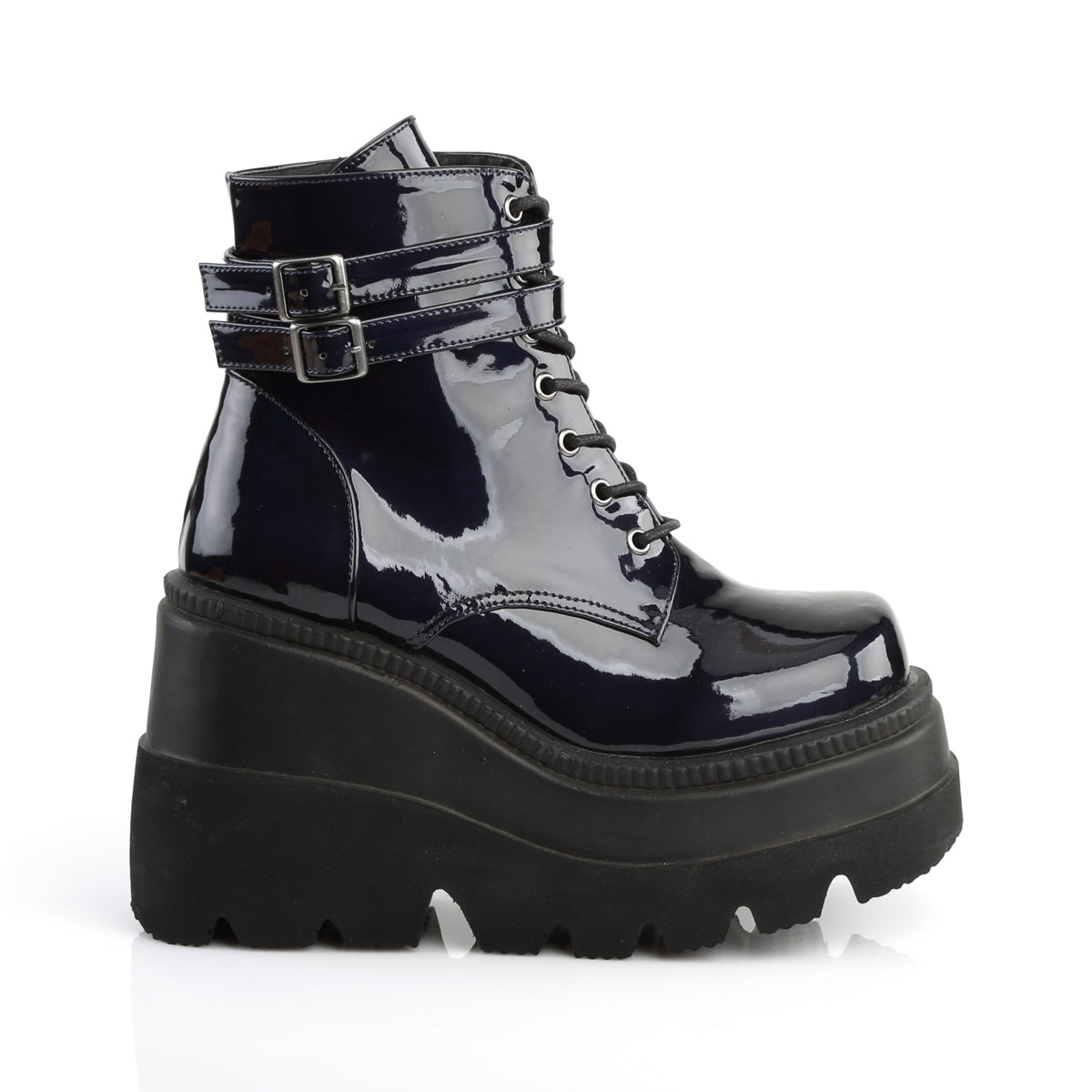 DemoniaCult Womens Ankle Boots SHAKER-52 Blk Hologram